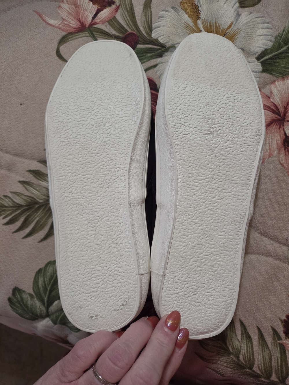 #705-Old Navy- Black Plush-Lined Slip-On Sneakers,sz10 - Picture 3 of 5